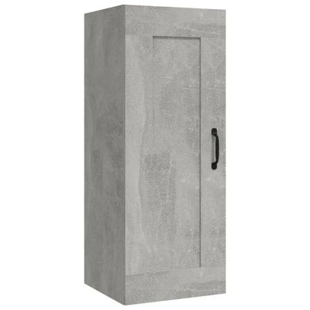 Armoire suspendue Gris béton 35x34x90 cm Bois d'ingénierie