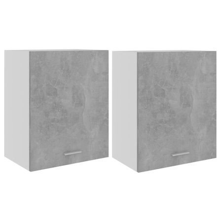 Armoires de cuisine 2 pcs Gris béton 50x31x60 cm