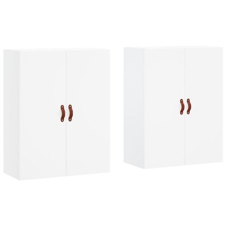 Armoires murales 2 pcs blanc 69,5x34x90 cm