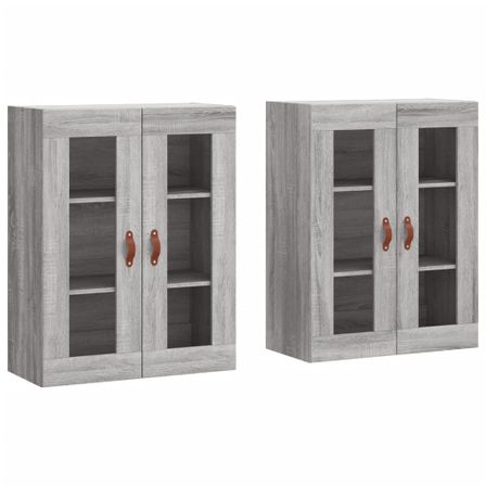 Armoires murales 2 pcs sonoma gris bois d'ingénierie
