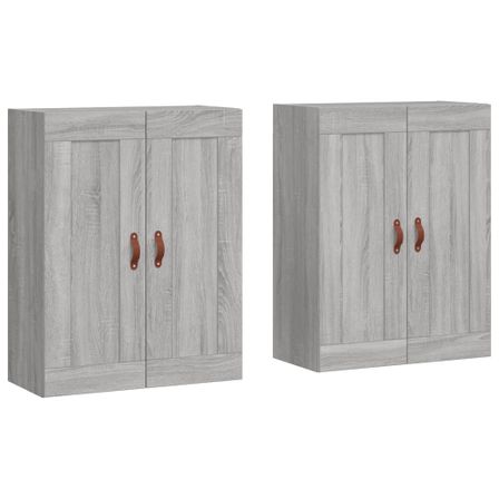Armoires murales 2 pcs sonoma gris bois d'ingénierie