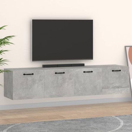Armoires murales 2pcs Gris béton 60x36,5x35cm Bois d'ingénierie