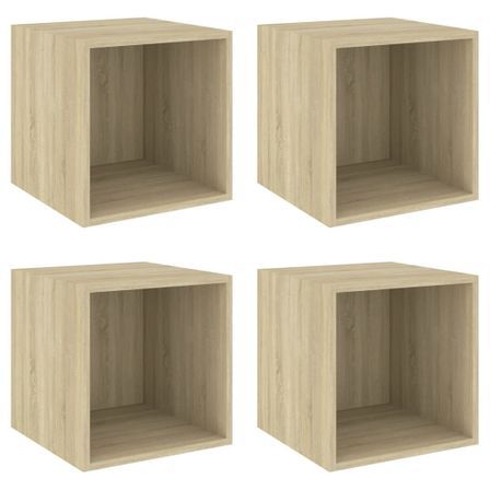 Armoires murales 4 pcs Chêne Sonoma 37x37x37 cm
