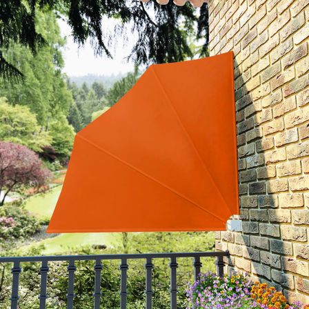 Auvent latéral pliable de balcon Terre cuite 140x140 cm