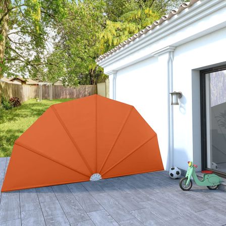 Auvent latéral pliable de terrasse Terre cuite 200 cm
