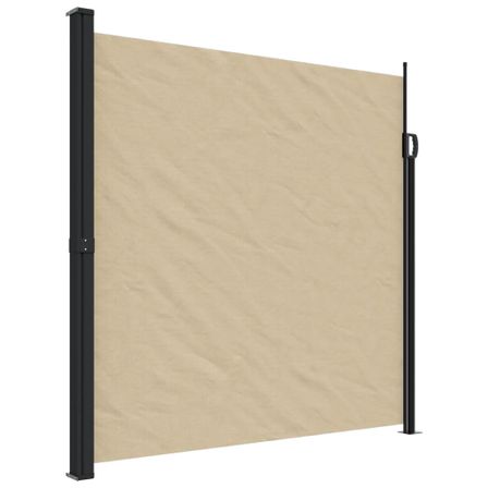 Auvent latéral rétractable beige 200x500 cm
