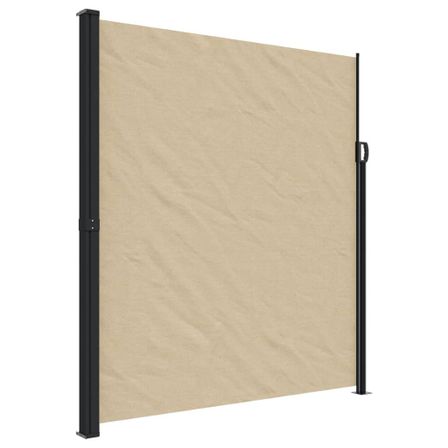 Auvent latéral rétractable beige 220x500 cm