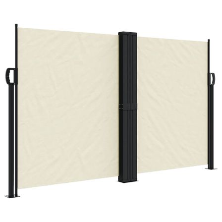 Auvent latéral rétractable crème 140x1200 cm