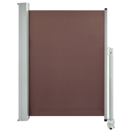Auvent latéral rétractable de patio 100x300 cm Marron 2