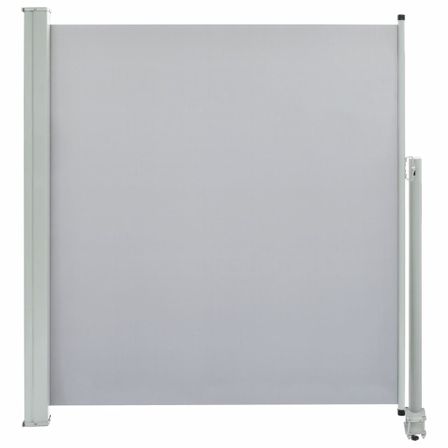 Auvent latéral rétractable de patio 140 x 300 cm Gris