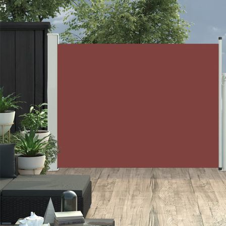 Auvent latéral rétractable de patio 140x500 cm Marron 2
