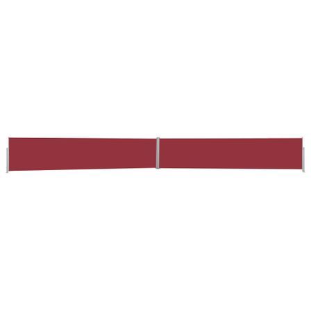 Auvent latéral rétractable de patio 170x1200 cm Rouge