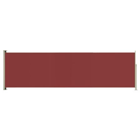 Auvent latéral rétractable de patio 180x600 cm Rouge