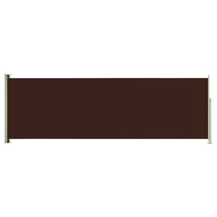 Auvent latéral rétractable de patio 200x600 cm Marron