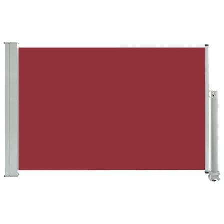 Auvent latéral rétractable de patio 60x300 cm Rouge