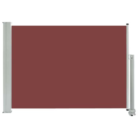 Auvent latéral rétractable de patio 80x300 cm Marron