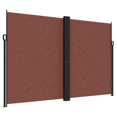 Auvent latéral rétractable marron 220x1000 cm
