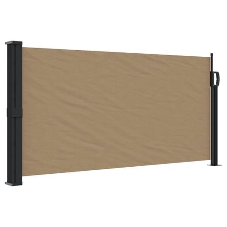 Auvent latéral rétractable taupe 100x500 cm