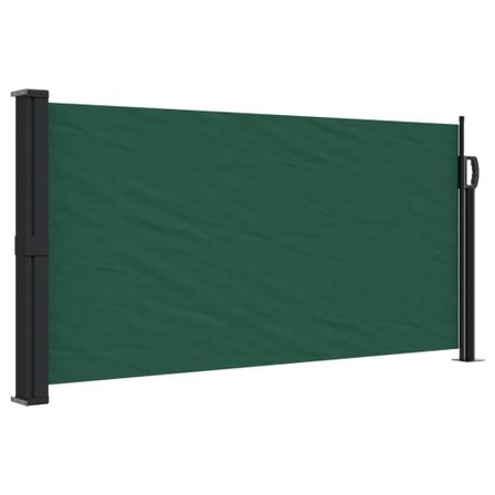 Auvent latéral rétractable vert foncé 100x300 cm