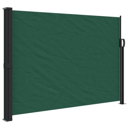 Auvent latéral rétractable vert foncé 140x500 cm