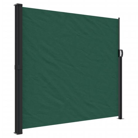 Auvent latéral rétractable vert foncé 180x500 cm