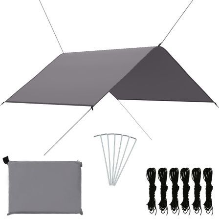 Bâche d'extérieur 3x2,85 m Gris