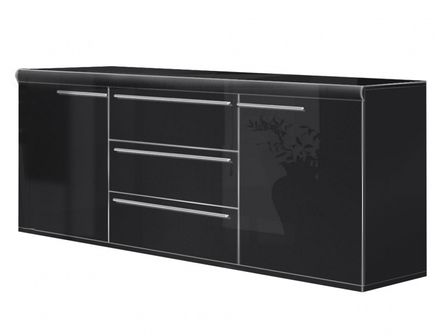 Bahut laqué noir Blacken