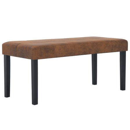 Banc 106 cm Marron Similicuir daim Rozy