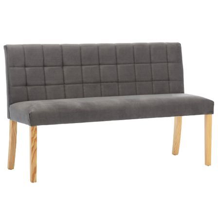 Banc 140 cm Gris Tissu