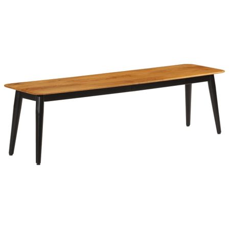 Banc 160x40x45 cm bois massif de manguier et fer