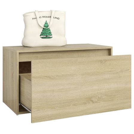 Banc avec coffre de rangement en bois Klazika L 80 x H 45 x P 40 cm – Pratique et intemporel