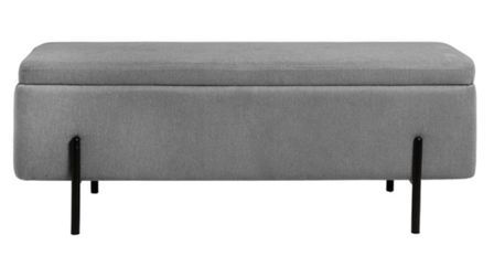 Banc avec coffre de rangement tissu Navika 120 cm