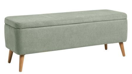 Banc avec coffre de rangement tissu RIKO 120 cm
