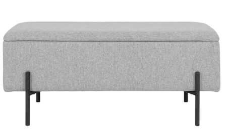 Banc avec coffre de rangement WATFORD 95 cm - Tissu ou velours