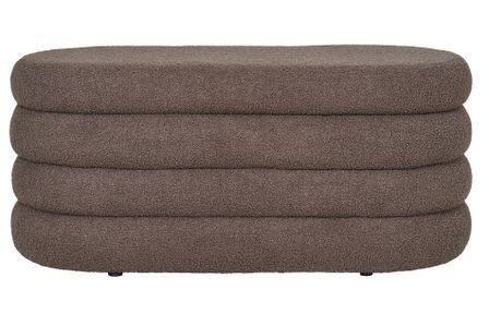 Banc avec rangement tissu brun DARTFORD