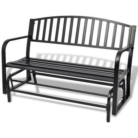 Banc balançoire en acier noir