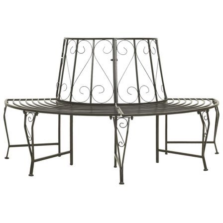Banc d'arbre de jardin Demi-rond 160 cm Acier