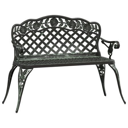 Banc de jardin 108 cm Aluminium coulé Vert