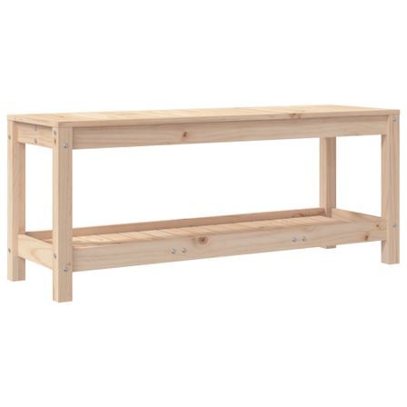 Banc de jardin 108x35x45 cm bois massif de pin