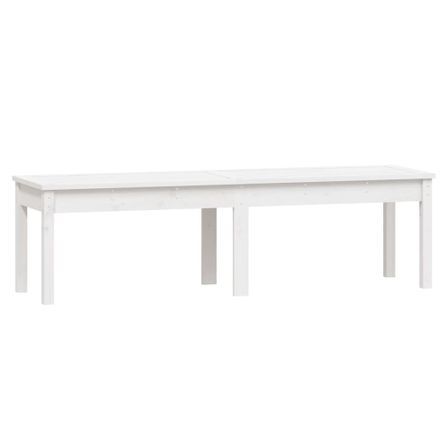Banc de jardin à 2 places blanc 159,5x44x45 cm bois massif pin