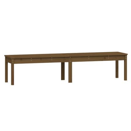 Banc de jardin à 2 places marron miel 203,5x44x45cm bois de pin