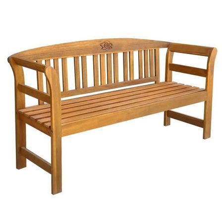 Banc de jardin acacia massif clair Shika 157 cm
