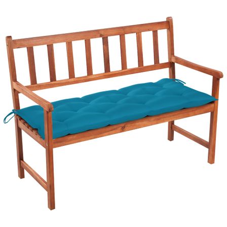 Banc de jardin avec coussin 120 cm Bois d'acacia massif 44