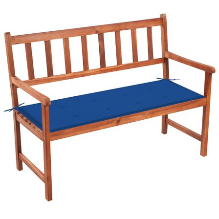 Banc de jardin avec coussin 120 cm Bois d'acacia massif 35