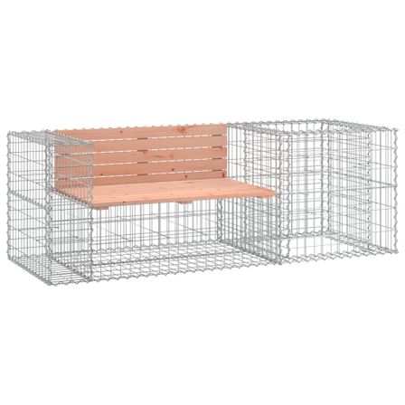 Banc de jardin avec panier en gabion bois massif de douglas