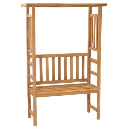 Banc de jardin avec pergola 115 cm Bois de teck solide