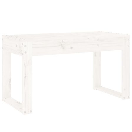 Banc de jardin blanc 80x38x45 cm bois massif de pin