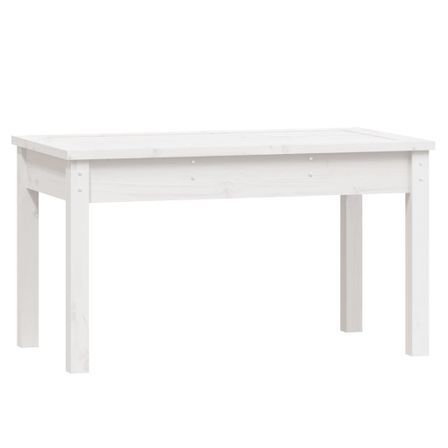 Banc de jardin blanc 80x44x45 cm bois massif de pin