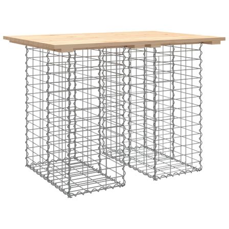Banc de jardin design de gabion 100x70x72 cm bois massif de pin