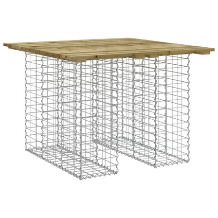 Banc de jardin design gabion 100x102x72 cm bois de pin imprégné